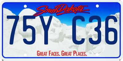 SD license plate 75YC36