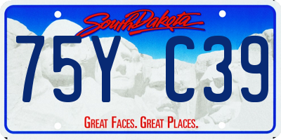 SD license plate 75YC39