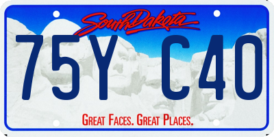 SD license plate 75YC40