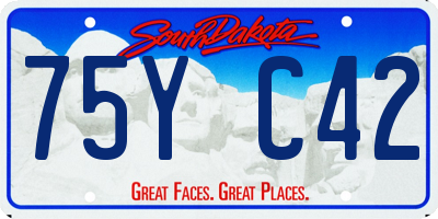 SD license plate 75YC42