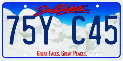 SD license plate 75YC45