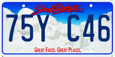 SD license plate 75YC46