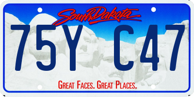 SD license plate 75YC47
