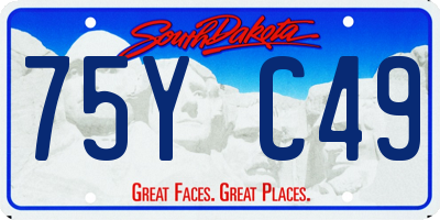 SD license plate 75YC49