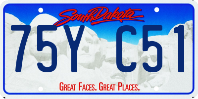 SD license plate 75YC51
