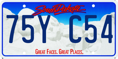 SD license plate 75YC54