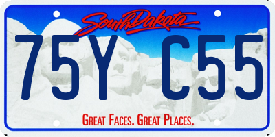 SD license plate 75YC55