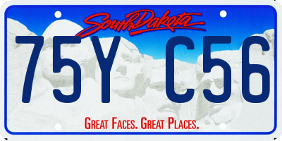 SD license plate 75YC56