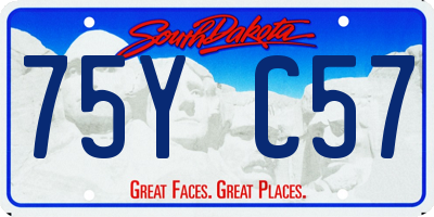 SD license plate 75YC57
