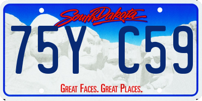 SD license plate 75YC59