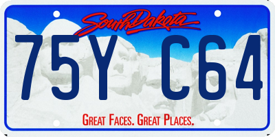 SD license plate 75YC64