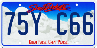 SD license plate 75YC66