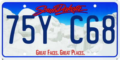 SD license plate 75YC68