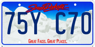 SD license plate 75YC70