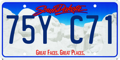 SD license plate 75YC71
