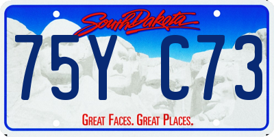 SD license plate 75YC73