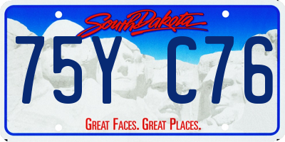 SD license plate 75YC76