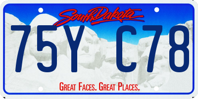 SD license plate 75YC78