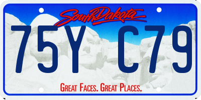 SD license plate 75YC79