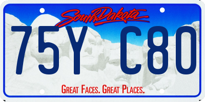 SD license plate 75YC80