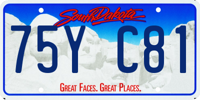 SD license plate 75YC81