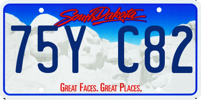 SD license plate 75YC82