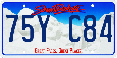 SD license plate 75YC84