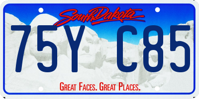 SD license plate 75YC85