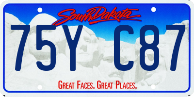SD license plate 75YC87