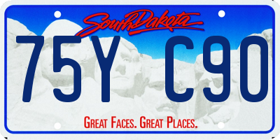 SD license plate 75YC90