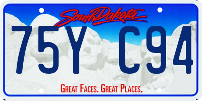 SD license plate 75YC94