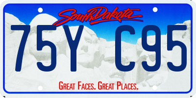 SD license plate 75YC95