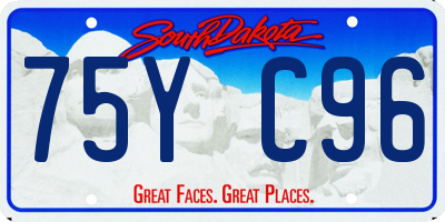 SD license plate 75YC96