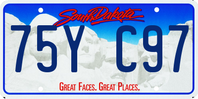 SD license plate 75YC97