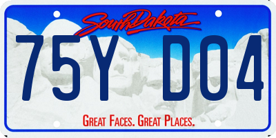 SD license plate 75YD04