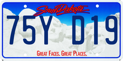 SD license plate 75YD19