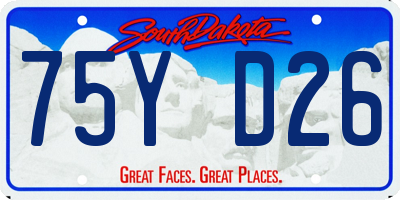 SD license plate 75YD26