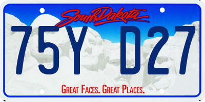 SD license plate 75YD27