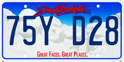 SD license plate 75YD28