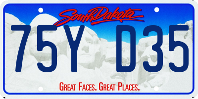 SD license plate 75YD35