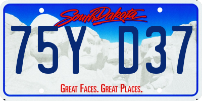 SD license plate 75YD37