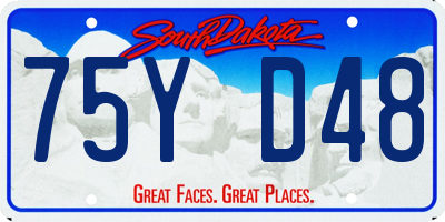 SD license plate 75YD48