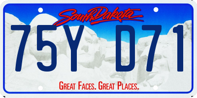 SD license plate 75YD71