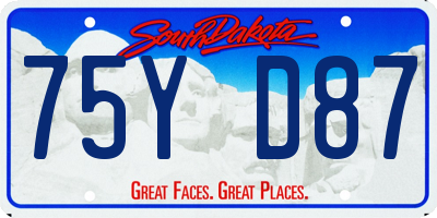 SD license plate 75YD87