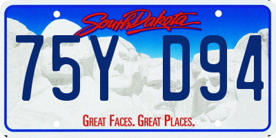 SD license plate 75YD94