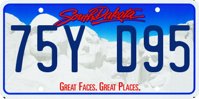 SD license plate 75YD95