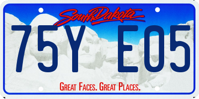 SD license plate 75YE05