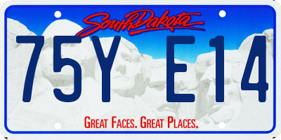 SD license plate 75YE14