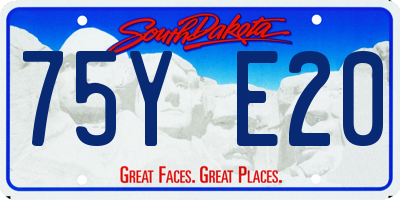 SD license plate 75YE20