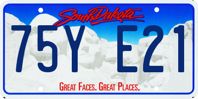 SD license plate 75YE21